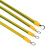信志连成 黄绿双色光伏板接地线 6平方总长100mm带护套（3根装） 