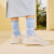 361°【轨迹3.0】休闲袜子秋季361袜子男士女生通用长袜两双装 白色/霁风蓝 均码
