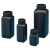 日本NIKKO塑料方瓶HDPE黑色大口小口刻度防漏100/250/500/1000ml 500ml窄口黑方瓶