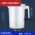 量杯带刻度量筒奶茶烘焙专用塑料测量桶厨房量筒1-2-3500ml 5000ml蓝色刻度