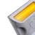万普盾 铸铝道钉 道路安全设施双面减速轮廓标志突起路标路面反光标 黄白1个