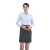 中神盾V-802  男女式长袖衬衫修身韩版职业商务条纹白领条纹衬衣春夏定制 蓝色平纹（1-9套）39码（2XL）