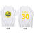 NBA勇士队库里30号T恤男休闲运动韩版篮球训练青少年学生短袖潮12 白色30号 M