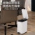 欧润哲垃圾桶5L缓降静逸脚踏方桶翻盖长方形办公室单位机构酒店房间公司厨房卧室卫生桶白色