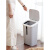 厨房垃圾桶大号高身垃圾桶带盖 高颜值防臭北欧大容量超大20l 20升白色+大号垃圾袋100个