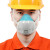 防尘口罩工业粉尘打磨木工防尘面罩灰尘喷漆防颗粒物半面罩 2101蓝硅胶口罩1个