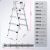 益美得 WSY0012 铝合金梯子大踏板梯折叠人字梯凳梯轻便工程铝梯 五步梯