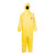 杜邦 Tychem 2000 连体防护服工业透气实验室防无机化学品防尘带头罩不带脚套黄色 M码 1套装