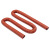 跃励工品高温风管红色矽胶硫化热风管高温软管耐高温钢丝管通风管   内径45mm/4米   一个价