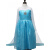 蕉京爱莎公主裙女童冰雪奇缘艾莎安娜长袖披风拖地儿童礼服裙子 蓝 130cm