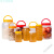 糖罐子便携食品级蜂蜜塑料带盖瓶子1000g加厚圆形密封罐1斤2斤5斤蜂蜜糖罐子 红色小 5斤红盖21个袋装