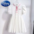 迪士尼（Disney）1-12岁小朋友穿的女童连衣裙夏季新款女孩洋气泡泡袖学院风裙儿童 白色-1569 110