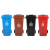 捷诺立（JNL）22402 加厚户外垃圾桶 小区物业垃圾桶 分类垃圾桶 有轮带盖绿色120L