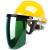 工孚 安全帽式支架面屏面罩防护冲击头戴式焊帽 单位：套 【黄】安全帽+支架+绿屏 