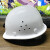 啸傲安全帽O型国标透气建筑工程水电施工防护ABS工人头盔男 O型透气W 白色