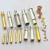 加工铜插针插孔 航空连接器插头公母铜针 pin针 水实心镀金插针 1.9斜槽公母针10个