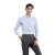 中神盾 2521 男式长袖衬衫修身韩版职业商务衬衣  (1-9件价格) 蓝色竖条纹拼白领 37码