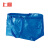 上柯 W1194 PP料蓝色船型手提编织袋打包袋 可定制 大号55X35X37cm(1条)