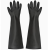 利舒   耐酸碱橡胶手套工业化工手套加长加厚耐用耐磨乳胶塑胶皮防水劳保 36cm黑色中厚