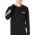 迪赛（DIESEL）男士棉质红黑配色徽标长袖T恤衫 A00355 0AAXJ 900 黑色 XXL