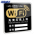海斯迪克 HKW-332 亚克力牌 无线上网提示牌 免费wifi标识牌 WIFI网络密码牌墙贴标志牌 15×15cm款式4黑色