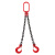 东弘 G80锰钢起重工具链条吊索具吊钩挂钩吊具连接扣吊链 8吨2米2腿 