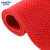 金诗洛 KZYT15 S型PVC镂空地毯 塑胶防水泳池垫浴室厕所防滑垫 5.5厚1.2m宽*1m红色