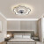 卧室风扇灯一体现代简约2023新款房间吸顶灯带吊扇灯儿 白+黑50CM 智能离线语音 通电即