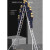 欧杜（oudu）人字伸缩梯子杰诺帝工程便携升降铝专业伸缩梯 8米收4.3米德标特厚5.2