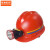 京洲实邦 煤矿专用头灯安全帽带头灯的矿工帽带灯头盔强光石油井下地B 蓝色磨砂安全帽