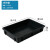 防静电托盘长方形方盘加厚元件盒塑料周转箱黑色盒零件盒工具盒 1号方盘375*250*65mm
