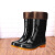 钢米 雨鞋男士水鞋雨靴防滑防水水靴 中筒加绒（加毛口套）(单位：双) 45 黑