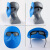定制电焊面罩头戴式轻便简易电焊面具脸部全脸鬼脸面罩烧焊氩弧焊眼镜 黄塑料脸+眼镜