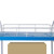 连和 PLA300-T2-HL2 超静双层单扶手带护栏小手推车平板推拉货车物料分拣车(蓝)900*600mm承载300kg