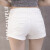 RVIP2024夏季新款韩版低腰黑色牛仔短裤女弹力修身显瘦磨破超短热裤潮 白色 25