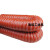 红色高温风管耐高温管矽胶硅胶管伸缩通风管道排风排气管热风管定制 内径20mm4米1根