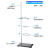 铁架台实验室支架化学实验器材不锈钢固定夹十字夹小大号铁圈加厚 标准铁架台一杆一座70cm