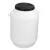 京采无忧 带盖塑料化工桶食品级密封塑料酵素桶涂料废液桶 50升 普通款 白色