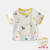 衣丽家泰儿童短袖T恤夏季轻薄冰丝上衣宝宝时尚卡通套头衫 冰丝短袖-黄色动物世界 90cm
