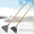 庄太太 重型冰铲 户外破除冰路面清雪板铲雪工具 锯齿版头+木柄ZTT-9979