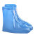 工百利 雨鞋套 PVC防水防滑加厚耐磨便携式雨具骑行户外通用蓝色 S