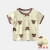 衣丽家泰儿童短袖T恤夏季轻薄冰丝上衣宝宝时尚卡通套头衫 冰丝短袖-黄色动物世界 90cm