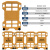 颖欢塑料铁马护栏铁停车场公路隔离加厚防撞交通施工路障移动围栏吹塑2000**1200*480mm黄色