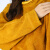 牛皮焊工服 长袖围裙耐磨耐高温防火花防烫焊工防护服劳保用品 黄色高领短款80cm XL
