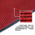 麦锐欧 PVC复合底双条纹地毯 走道门口迎宾地毯 90X60CM 红色 单位：块 定制款不可退换