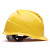 鸣固 ABS材质工地工程工业建筑使用安全帽防砸抗冲击安全帽 欧式H型透气款 黄色
