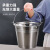 玛仕福 不锈钢手提式水桶加厚拖把桶便携户外储水桶24cm6L