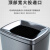 迪恩斯（DEANS）不锈钢垃圾桶厕所卫生间厨房无盖直投果皮桶洗手间擦手纸垃圾桶方形黑金20升
