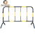 铁马护栏镀锌管临时施工围栏市政隔离路栏道路移动安全防护栏围挡 7斤黑黄1*1.5带板子