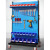 DEDH| 物料架工具展示架挂板五金收纳移动车间整理置物货架； 【整套】带轮三层单面+配件3